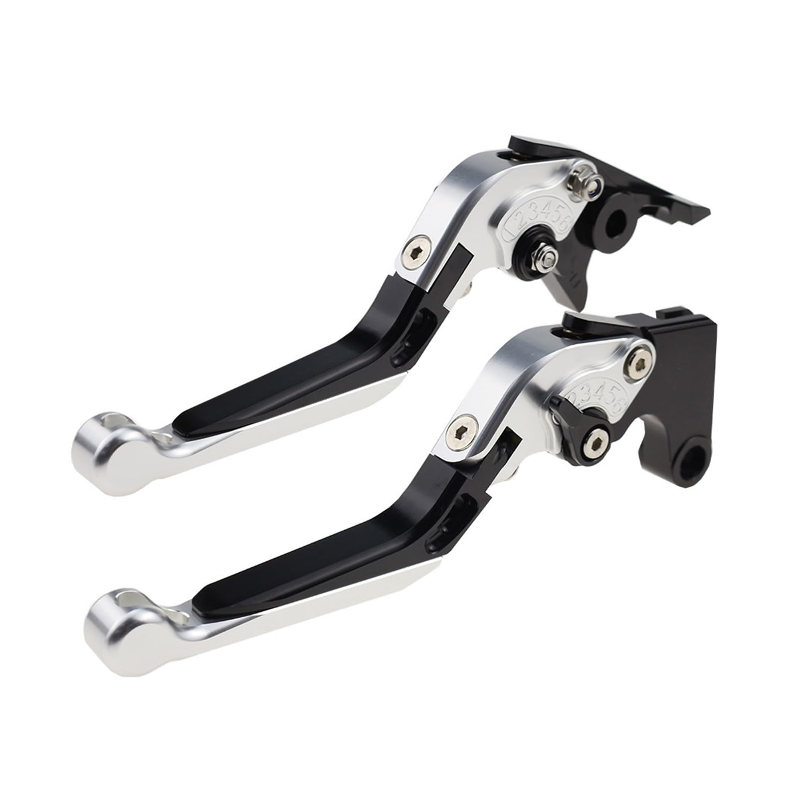 Wkdyriwo Silver Motorcycle Folding Extendable Brake Clutch Levers Adjustable Handle Set For Suzuki Gsxr1000 Gsx-R1000 2001-2004 Motorcycle Brake Clutch Levers