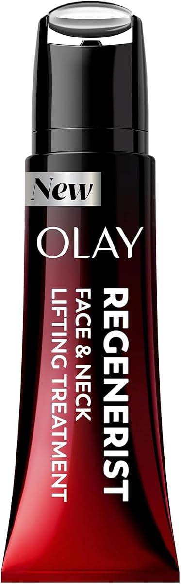 Regenerist Neck and Face Roller, Neck Cream for Tightening and Firming, Anti-Aging Moisturizer for Women, Anti-Wrinkle Serum, Face Lift Cream, Cooling, Fragrance-Free, Hexa-Repair & NAD+, 1.7oz