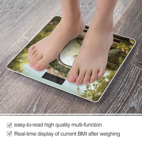 Báscula digital para baño con vidrio templado y pantalla LCD miniatura 5
