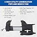 Yost Vises 904-AS All Steel Combination Vise | 4 Inch Jaw Width Pipe and Bench Vise |Secure Grip with Swivel Base | Made of Structural Cast Steel | Black