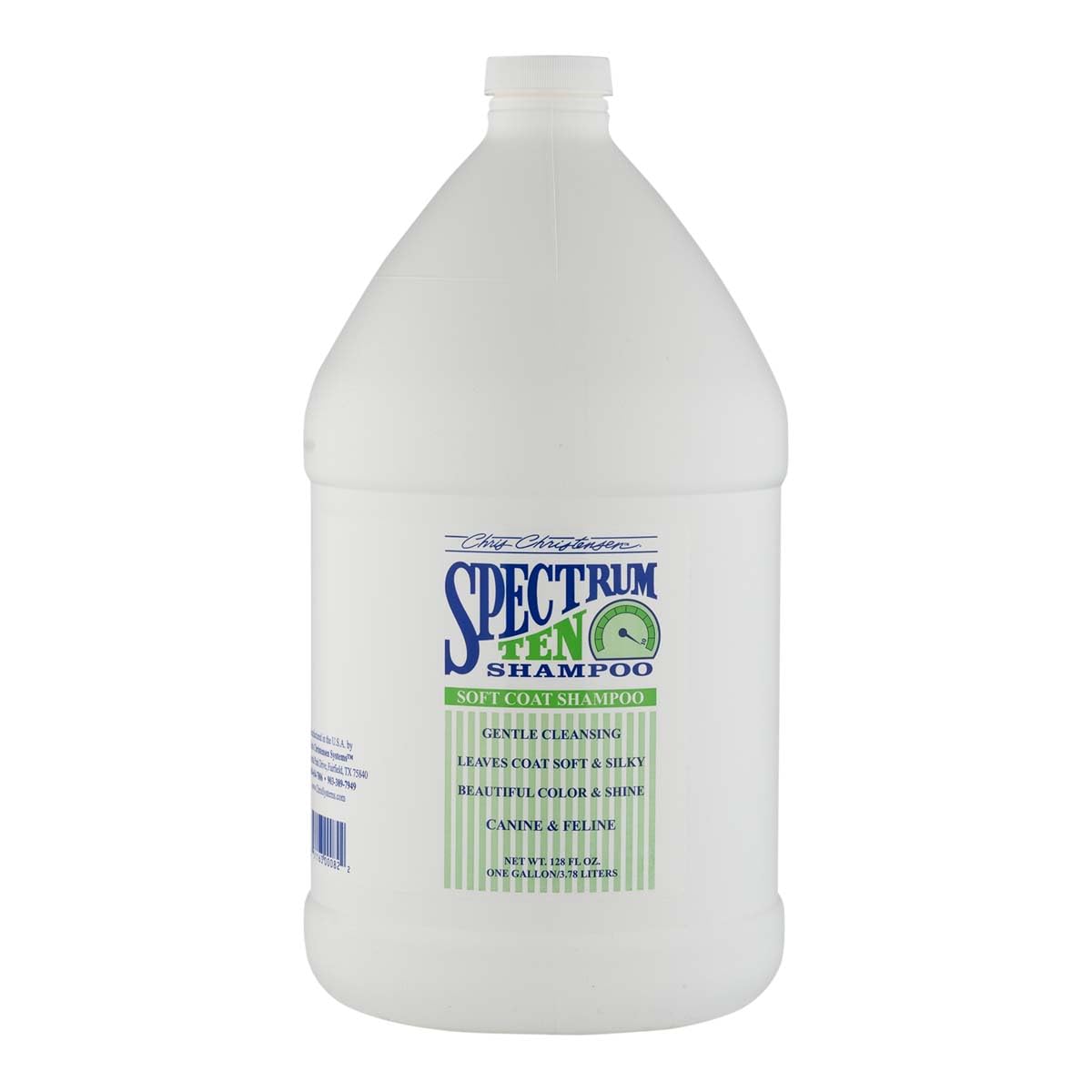 Chris Christensen Spectrum Ten Soft & Smooth Coat Dog Shampoo - Gentle Cleansing Dog Shampoo Sensitive Skin - Leaves Coat Soft & Silky - Restores Colour & Shine to Dull and Dry Coats, 3.8L
