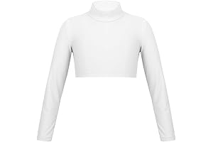 YiZYiF Long Sleeve Mock Neck T-Shirt for Girls