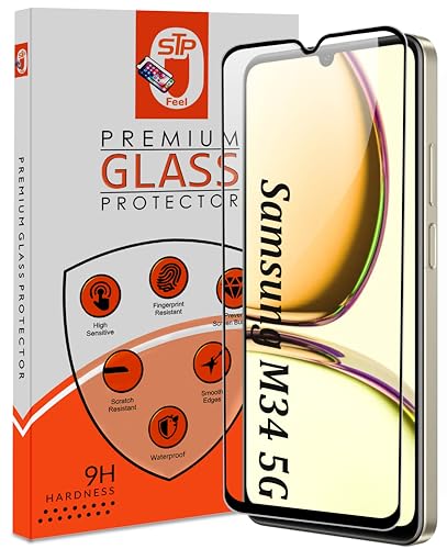 Image of Premium Tempered Glass Screen Protector Compatible For Samsung A34 / M34 5G / F34 5G Cellphone (6.6 Inch,Pack Of 1)|Edge To Edge Coverage Full Protection With Installation Kit