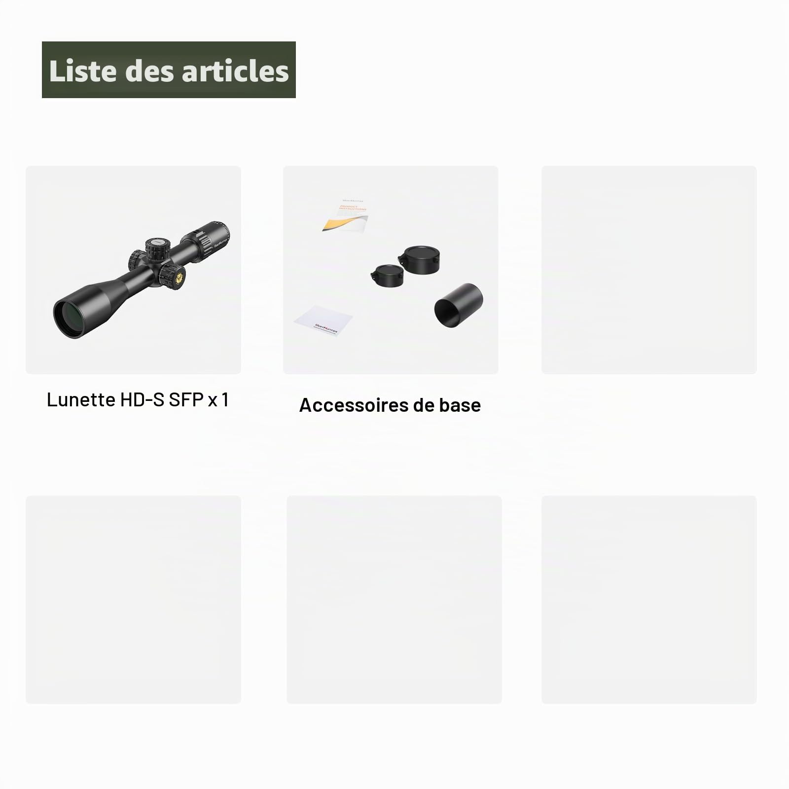 Lunettes de Visée WestHunter HD-S 4-16x44 SF, Lunettes de Tir à la Précision Tactique de Deuxième Plan Focal, 30 mm, Réticule de 1/10 MIL