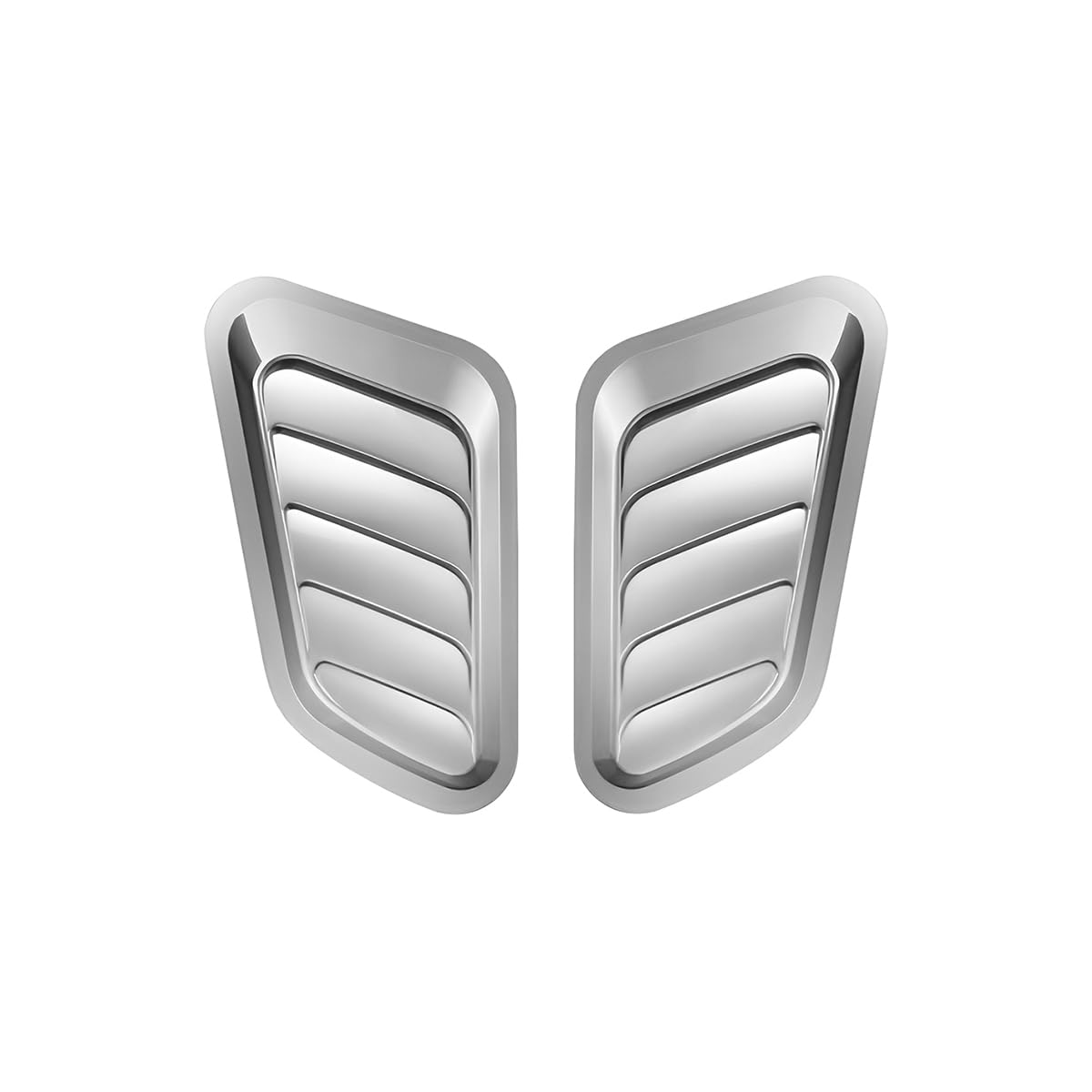 13 x 7.09 x 5.91 Inch ABS Hood Vent Trim, Silver