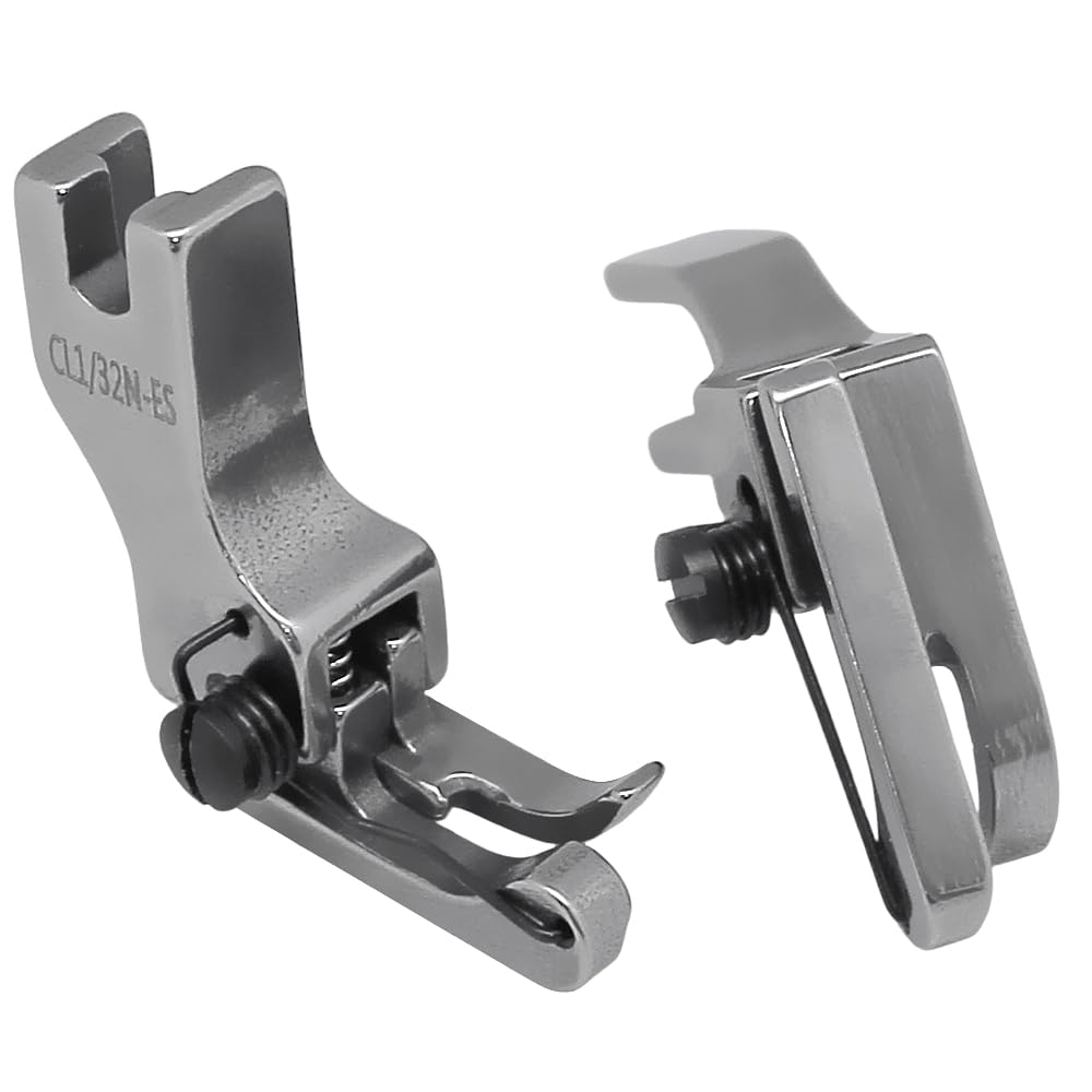 Fbshicung Industrial Sewing Machine Compensating Presser Foot Left Edge Guide Presser Foot with Spring #CL1/32N-ES