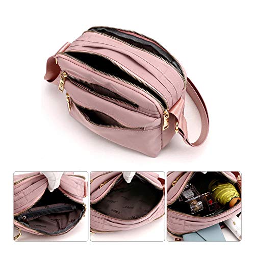 NOTAG Small Crossbody Bag for Women Nylon Travel Purses Waterproof Shoulder Handbags with Multipockets3