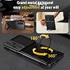 Funda magnética para auto compatible con ZTE Nubia Neo 2 5G con soporte y lente deslizable 【PC+TPU】 2 en 1 Negro 4