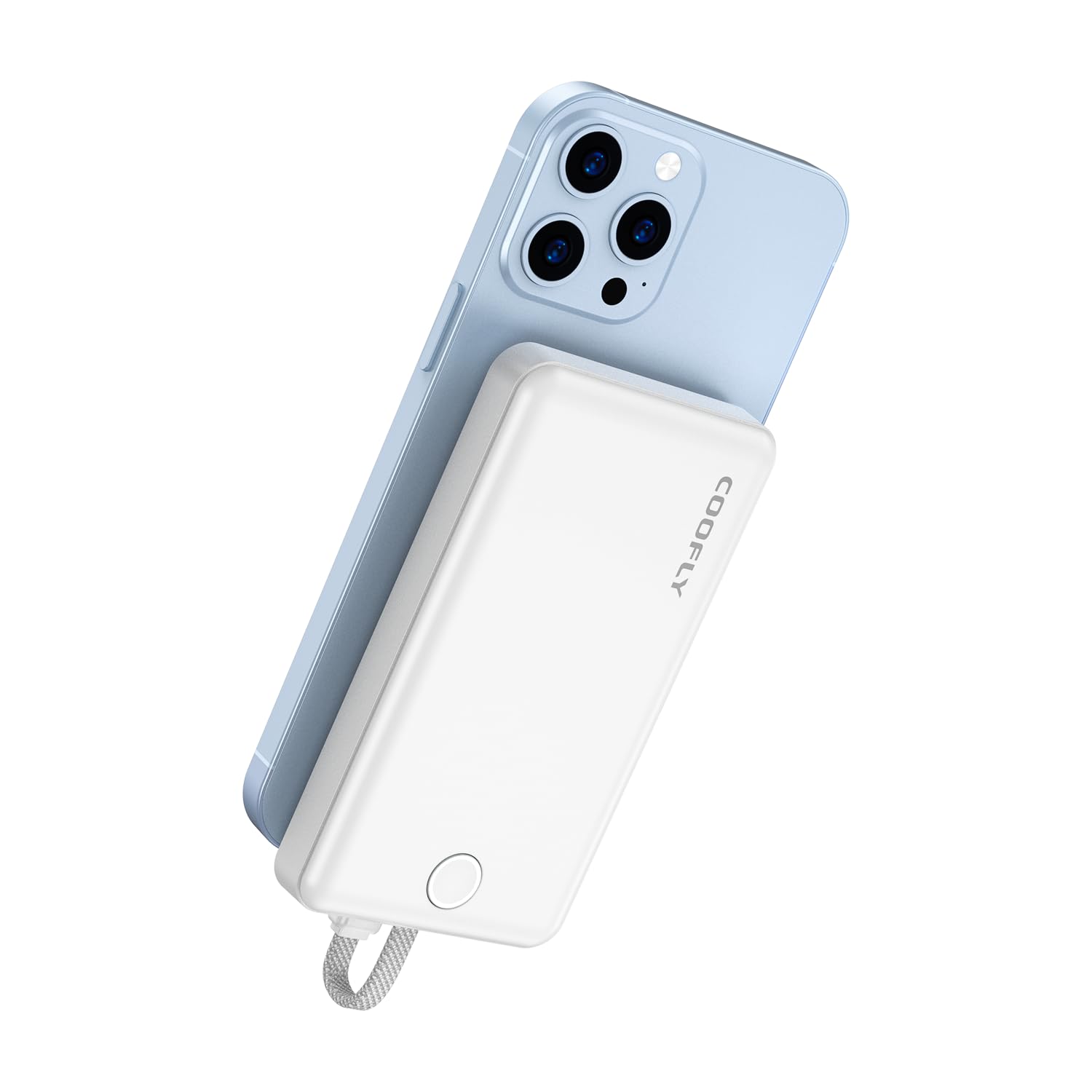 COOFLY Portable Magnetic Slim Power Bank 10000mAh, USB-C PD 22.5W Fast Charging Battery Pack, Ultra-Lightweight Travel Portable Charger for iPhone 16/15 Pro/Plus/Pro Max Series, Samsung and More