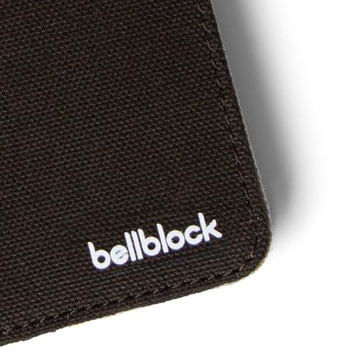 Image of Bellblock Canvas Card Holder for Men /Women | Slim Handcrafted Mens Card Wallet | Upto 7 Cards & Folded Cash | Cotton Canvas | Mocha Black (Pack of 1)