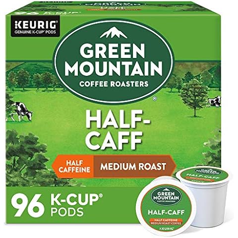 Green Mountain Coffee Roasters Half Caff K-Cup Pods, Medium Roast Coffee, 24ct (Pack of 4) Cover