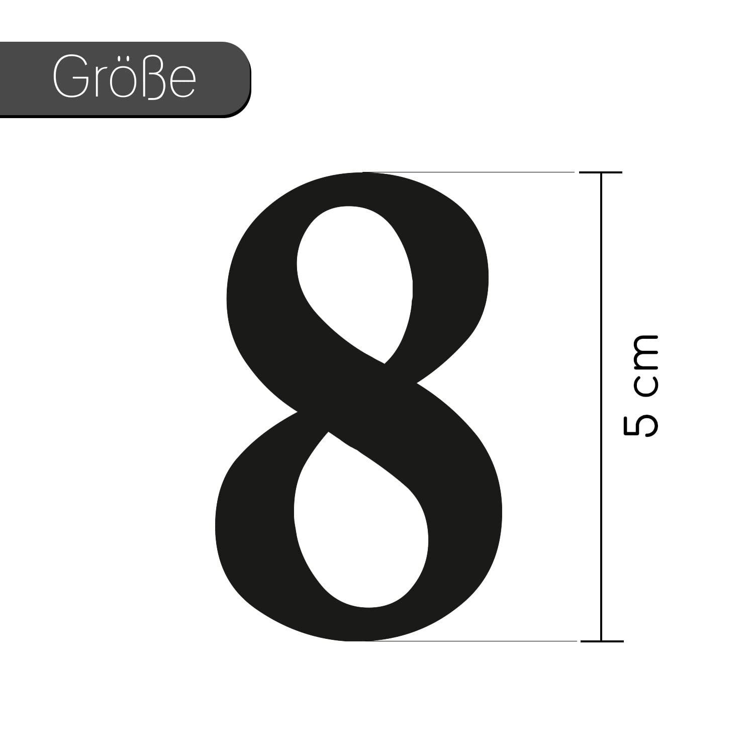 Soiftra Zahlen Aufkleber Schwarz - 12 Blatt Hausnummern