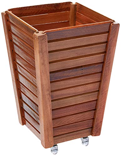 Cachepo Conico de Madeira com Roda Alpe 62x41