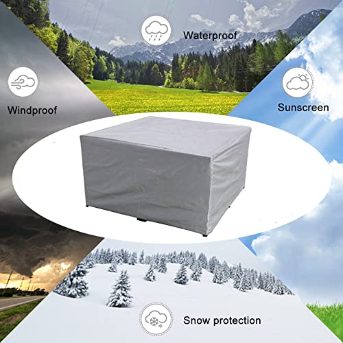 Housse imperméable bâche protection salon de jardin 240x240x25cm durable - 8