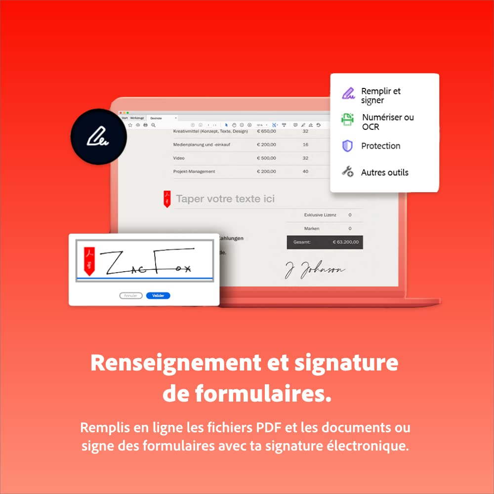 Adobe Acrobat Standard PC Mac Téléchargement