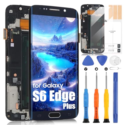 LCD-Display für Samsung Galaxy S6 Edge Plus Display für Galaxy S6 Edge+ G928F Touchscreen Digitazer Full Assembly Ersatz Bildschirm mit Reparatur-Kit, mit Rahmen (Schwarz) LCD-Display für Samsung Galaxy S6 Edge Plus Display für Galaxy S6 Edge+ G928F Touchscreen Digitazer Full Assembly Ersatz Bildschirm mit Reparatur-Kit, mit Rahmen (Schwarz)