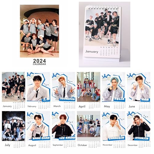 Generic SKD02 Korean K-Pop-Idol Group Mini Desk Calendar 2024-12 Monthly Desktop Calendar cover