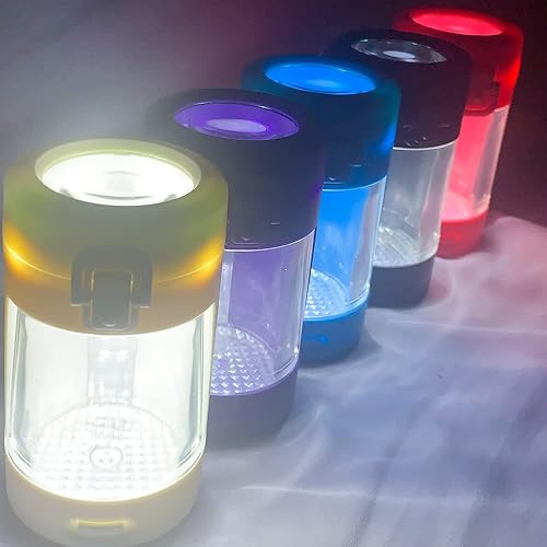 Miniatura 5 de Tarros de almacenamiento herméticos de vidrio transparente con luz LED con tarro de visualización de aumento portátil mini ligero para un fácil