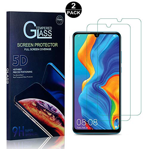 Huawei P30 Lite Screen Protector, Bear Village® Tempered Glass Screen Protector [Lifetime Warranty], HD Screen Protector Glass for Huawei P30 Lite, 2 Pack