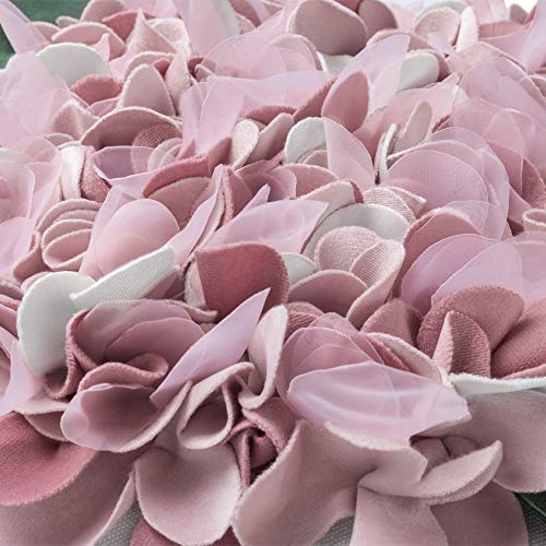Jwh 3D Flower Throw Pillow Cover Decorative Stereo Cushion Floral Pillowcase Colorful Accent Pillow Case Bed Couch Bedroom Chair 18X18 Inch Beige And Dusty Pink #TOP1