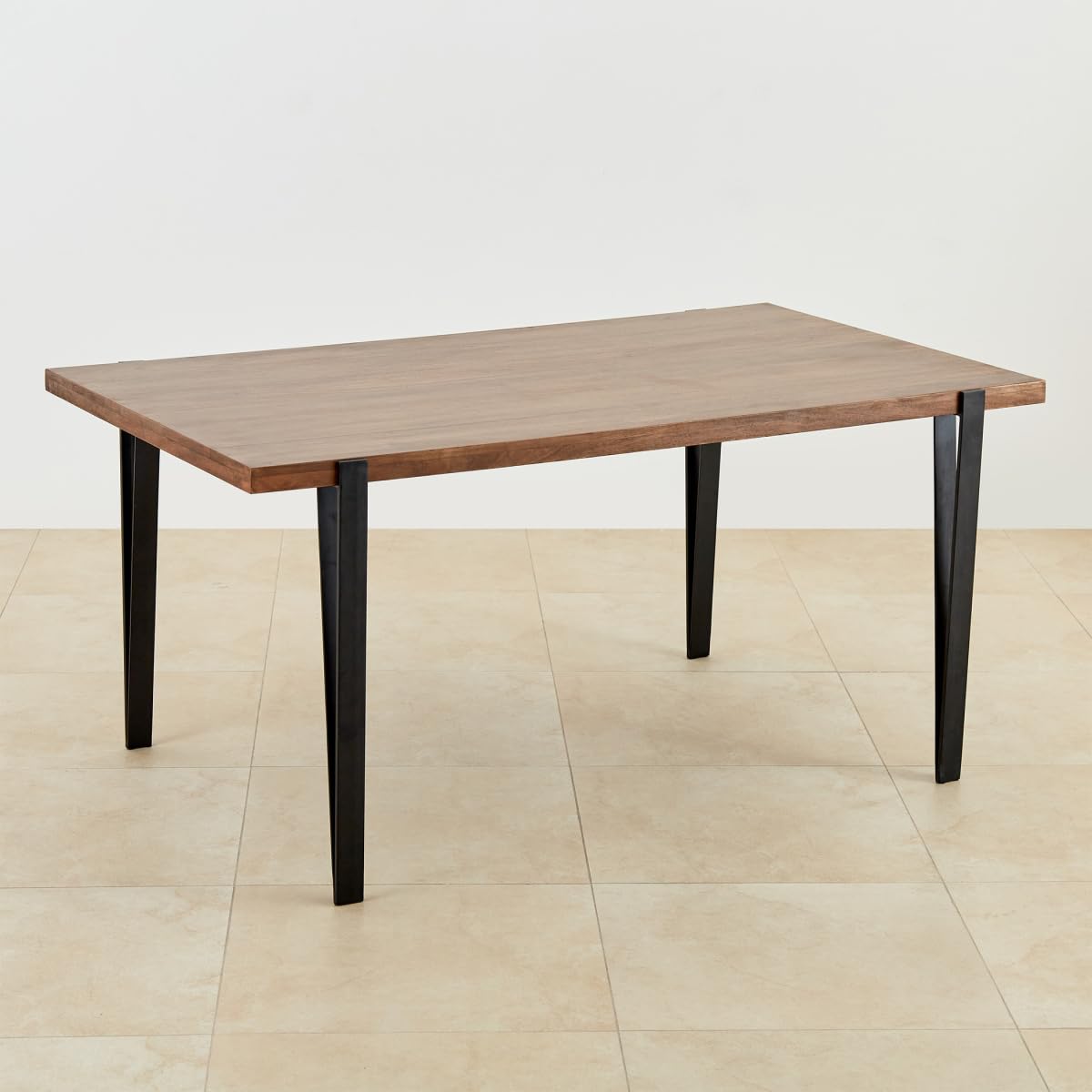 Home Centre Ajax Walnut Mango Wood 6-Seater Dining Table