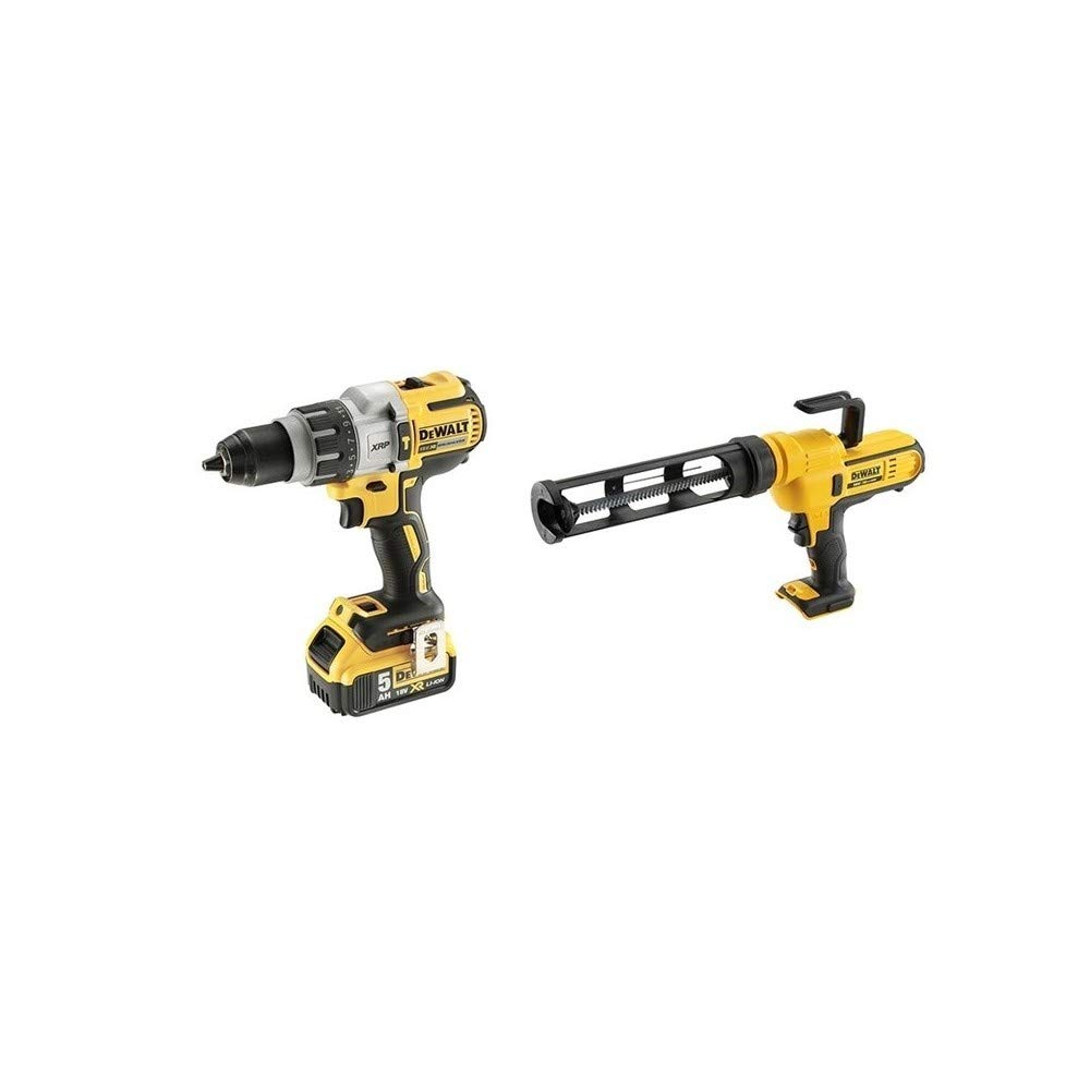 CPROF390 - KIT XR = DCD996P2 Taladro XRP con 2 baterías Li-Ion 5Ah + DCE560N Pistola químicos 310ml