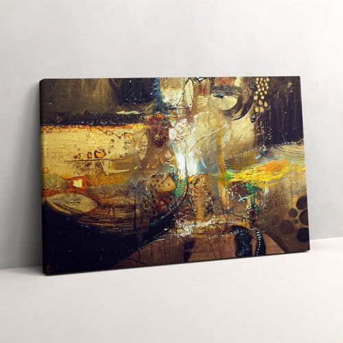 Abstraction colorée peinte d'art moderne sur toile de qualité supérieure 60x40