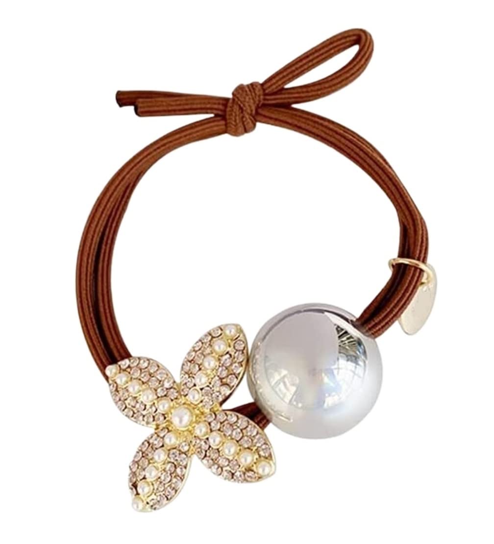 Elástico Gomas Pelo 5 Uds. Elegantes Gomas Para El Pelo Con Perlas Y Diamantes De Imitación, Cuerdas Elásticas Para, Accesorios Para Niñas Cuerdas