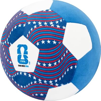 Jazwares FIFA World Cup 2026 USA 9-Inch Plush Soccer Ball - Soft, Collectible World CupTM Plush Toy - National Team Stars and Stripes Design - Ages 3+