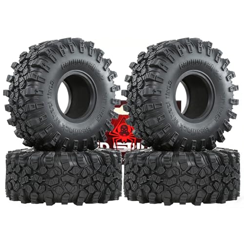 REDSPIDER • Rubber 2.2'' Crawler Tires 2.2'' All Terrain Tires for 2.2'' Beadlock Wheels 1/10 1/8 Scale Rock Crawler Car Axial SCX10 90047 D90 TF2 Tamiya CC01 TRX4 TRX6 Redcat Racing TC8 Marksman