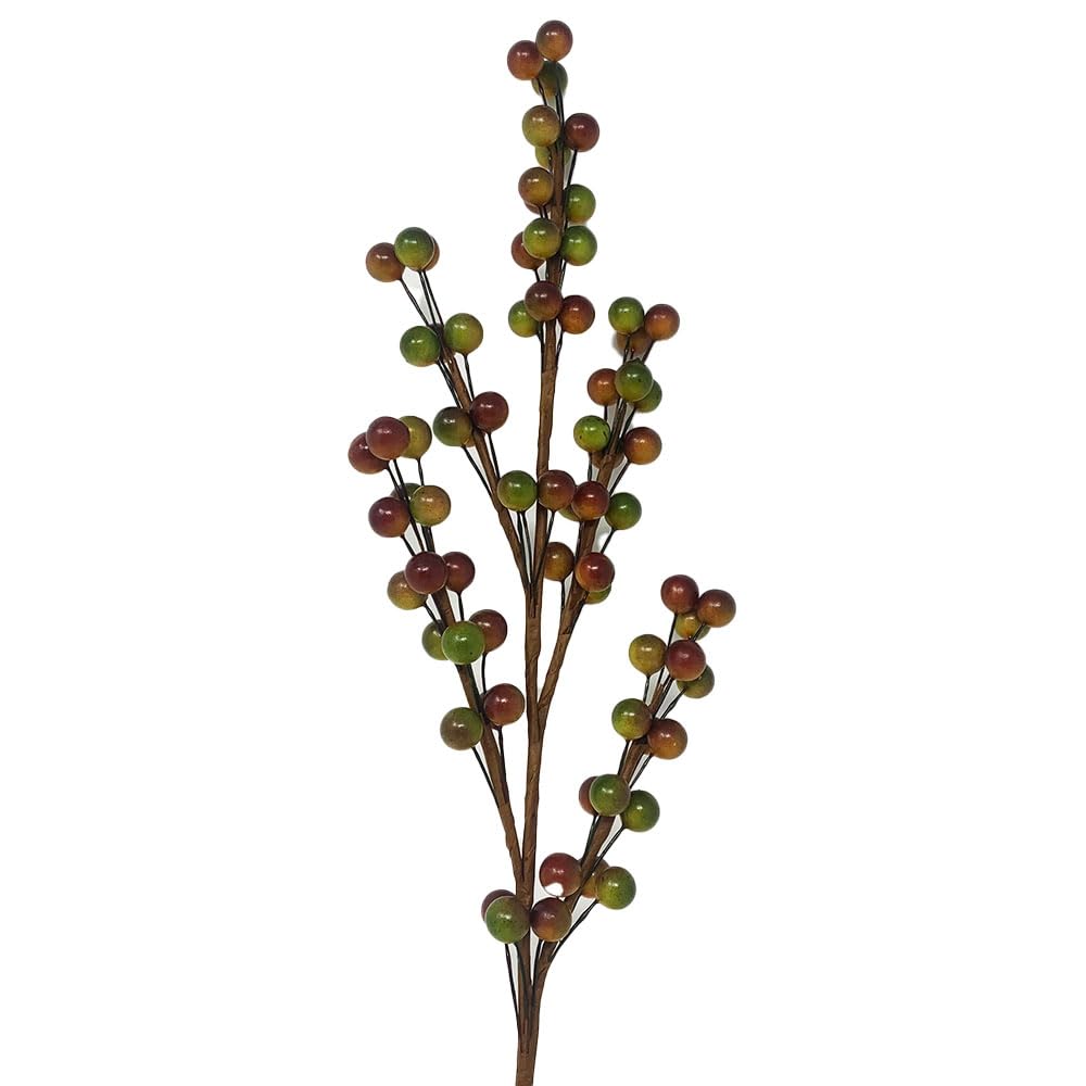 Floristrywarehouse Brown Autumn Artificial Berry Spray 43Cm/17 Inches Tall Green