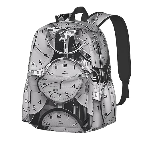 Sac à dos léger grande capacité noir pour école et voyage