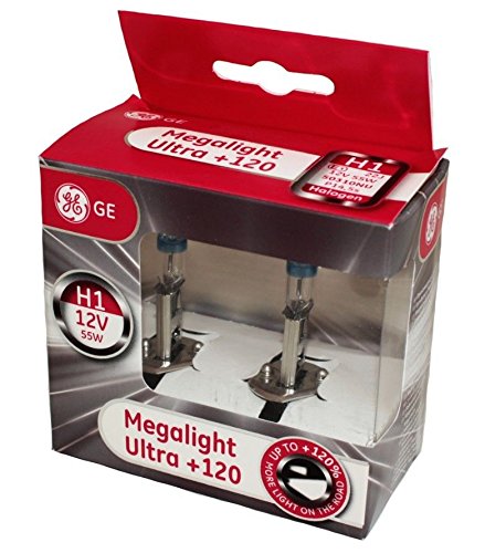 General Electric 50310 NU H1 12 V 55 W P14.5S Megalight Ultra + 120% halógena Lámpara