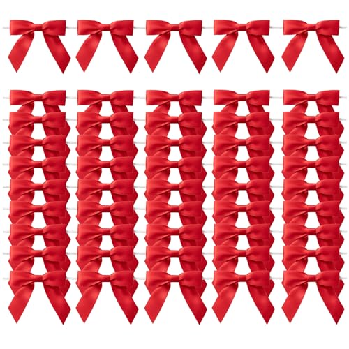 MORSUNBELA Rote Schleifen Deko Geschenkschleifen Schleife Geschenk...