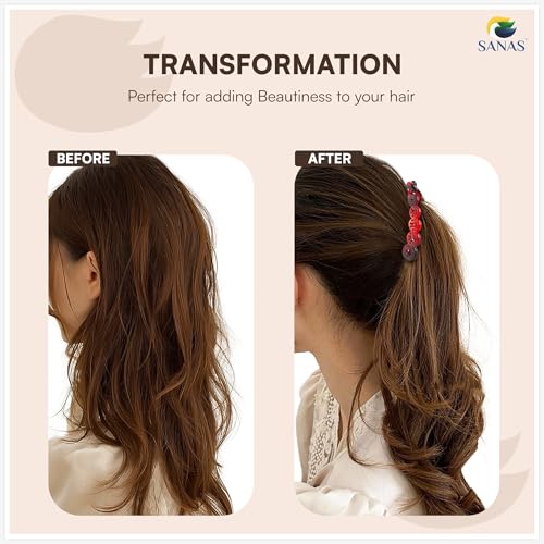 Image of Sanas Banana Clips For Hair Clips For Women Stylish (4Pcs) Banana Hair Clip For Women Cute Accessories Fancy Style Grip Korean Clip For Woman Trendy Accessories Gift For Girls (4Pcs) (Assorted)