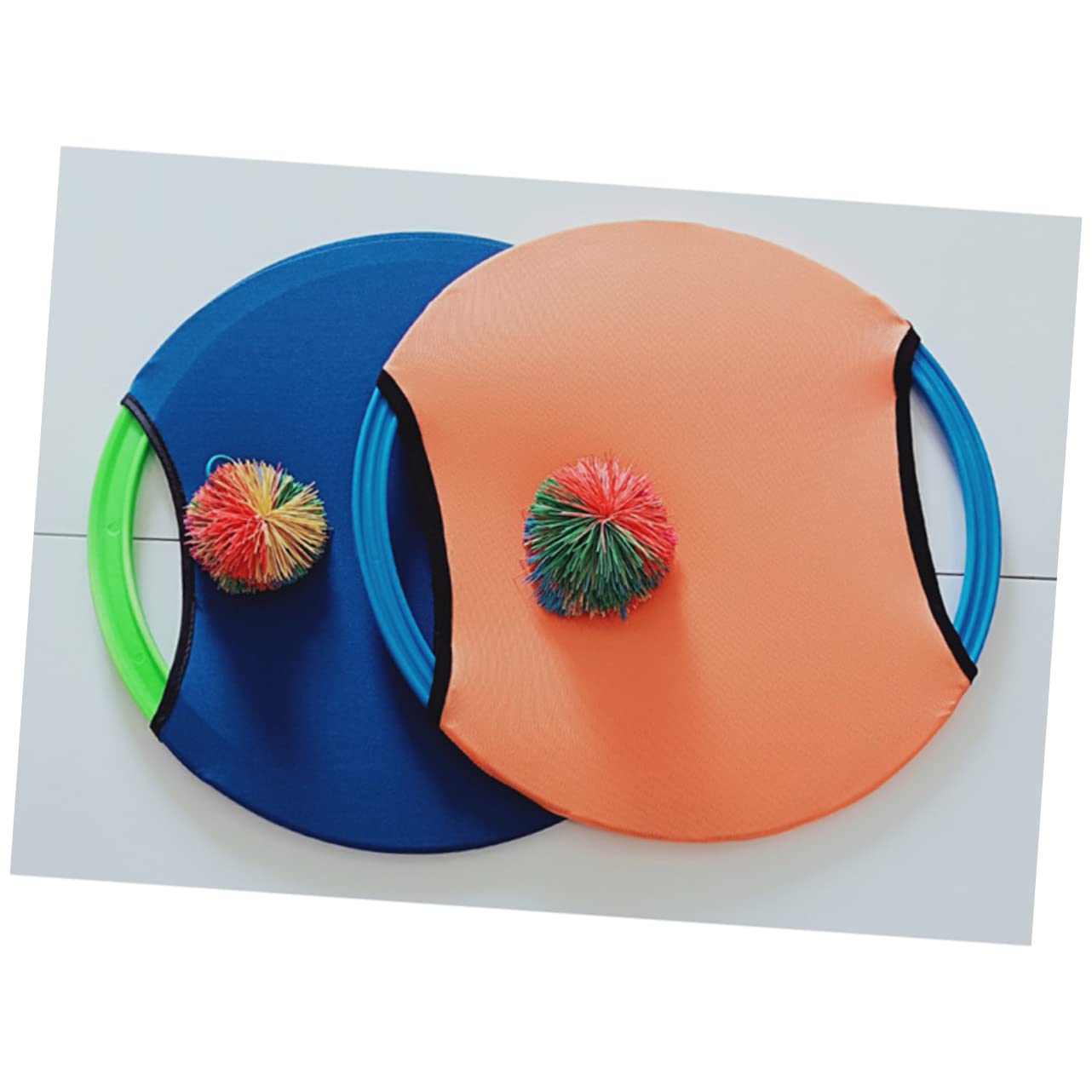 ERINGOGO 1Pc Elastic Flying Dish Paddle Set Orange Trampoline Game for Toss and Catch Ball Activity for Outdoor Fun Parent for Hand Eye Coordination