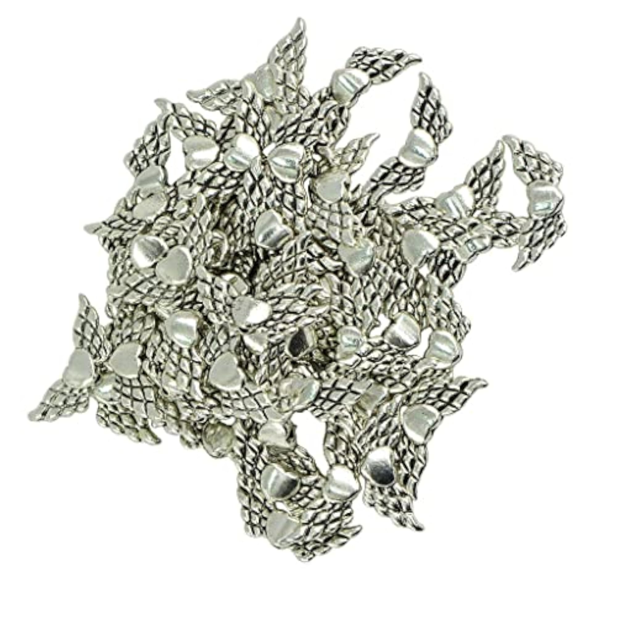 150 Pieces Tibetan Silver Angel Wing Spacer Beads