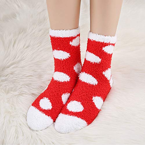 Image of HIALTODAY Winter Fuzzy Socks Womens Cozy Fluffy Warm Socks for Women Mom,Birthday Christmas Gifts for Her