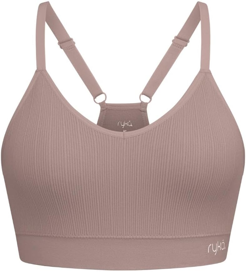 Ryka Sports Bra, Cami Yoga, Athletic Sostén Deportivo, Ashley Seamless v-Neck, 3 Pack - Image 3