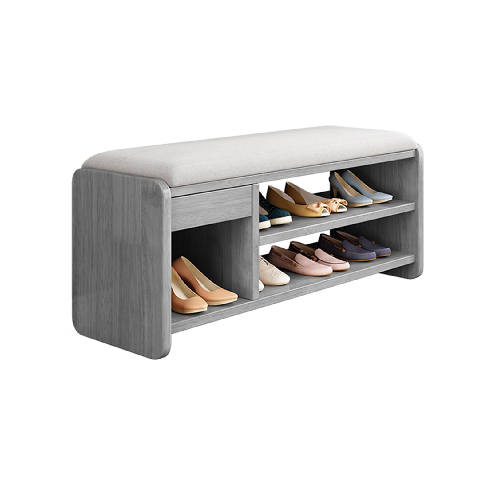 Banc polyvalent pour salon et chambre avec armoire de rangement