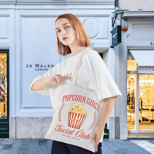 Bolso tote Popcorn Social Club para amantes de palomitas miniatura 3
