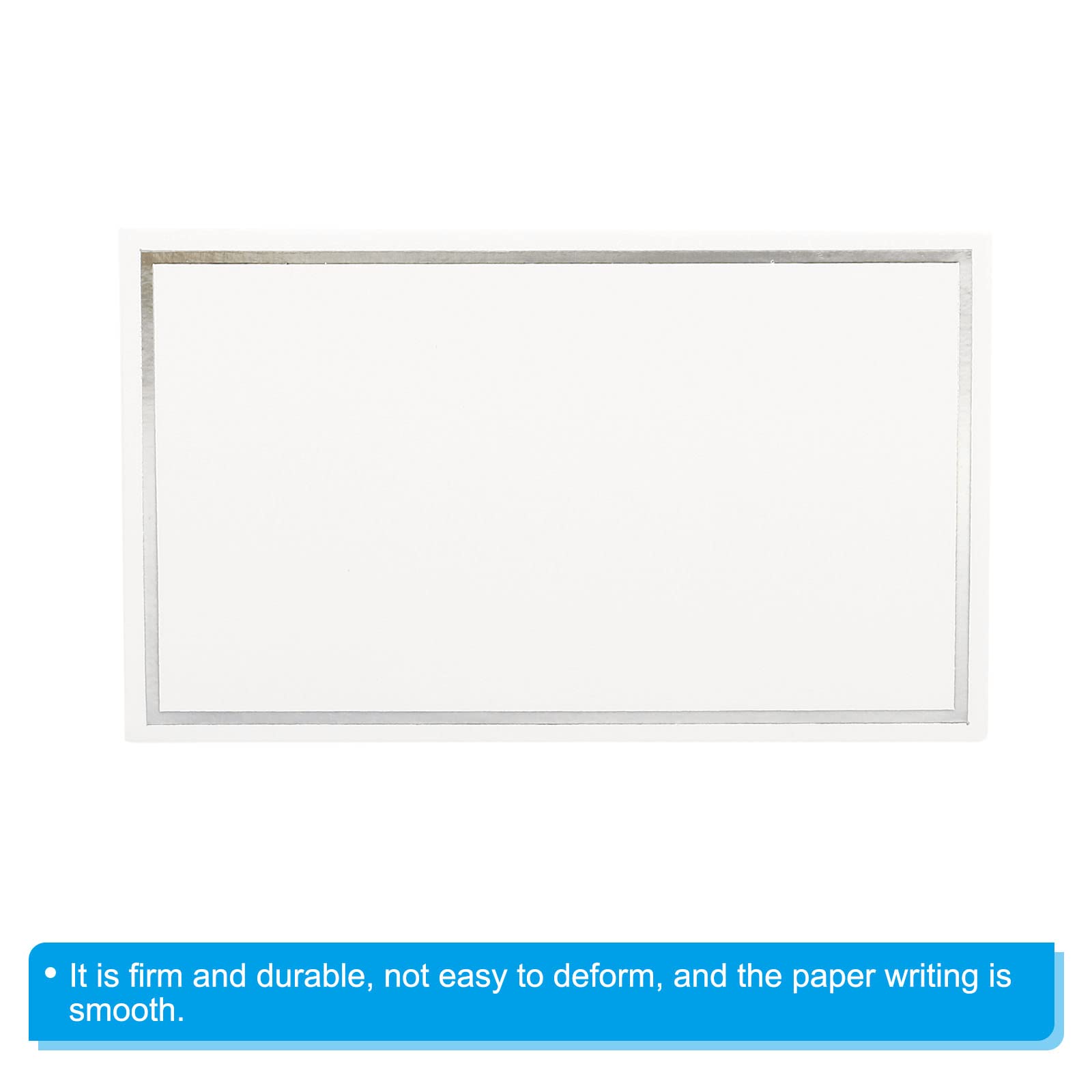 PATIKIL Greeting Cards,25Pcs Favor Decor Foldable Blank Card for Wedding Party DIY Table Name Place Cards,Silver Tone White - Image 4