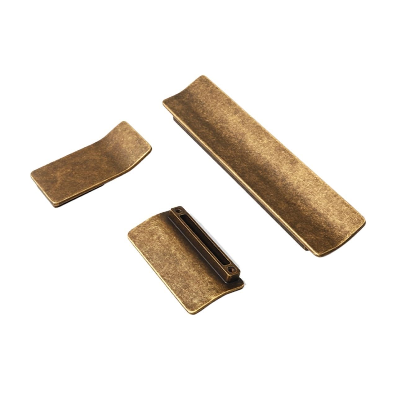 Qvorlth Vintage Cabinet Pulls 2pcs Cabinet Door Handle Modern Kitchen Wardrobe Furniture Dressers Drawer Vintage Copper Small(Antique 32MM)
