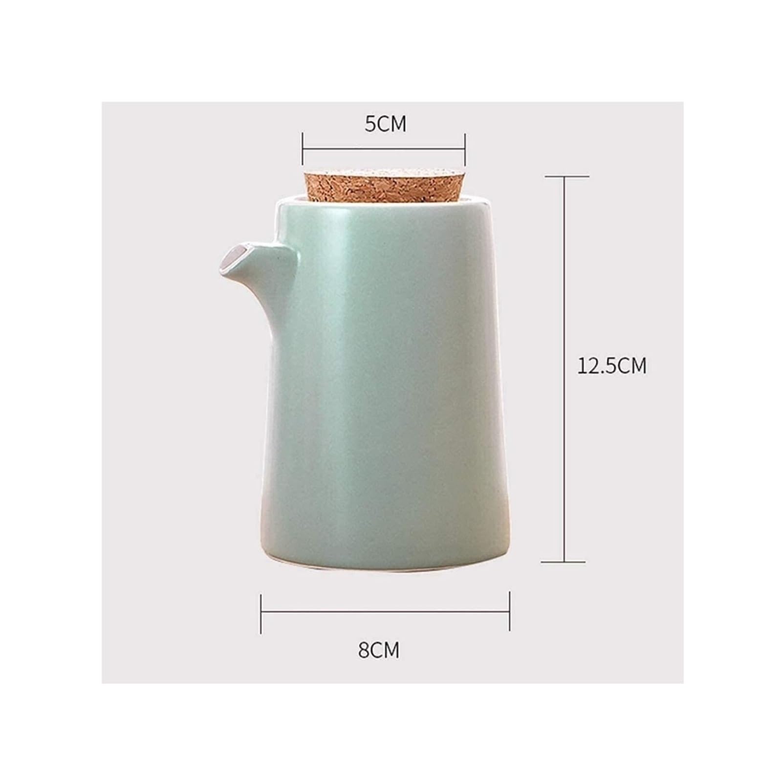 Dispensador de Aceite, Botella dispensadora de Aceite de Oliva, aceitera y vinagrera, vinagrera de Mesa para Salsa de Soja o vinagrera - Cerámica