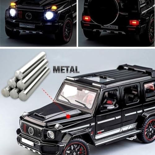 Image of Mashes Diecast Metal Car Toy 1:32 Scale with Openable Doors, Pull Back Action, Light & Sound, Detailed Luxury MPV Model for Kids & Collectors, Premium Gift Toy Car (Brabus-Multicolor)