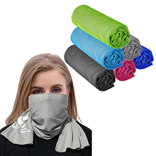 YQXCC Cooling Towel 3 Pcs (47"x12") Microfiber Towel for Instant Cooling Relief, Cool