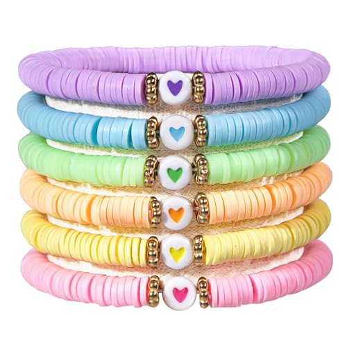Image of JIASHUYEYE Party Favors for Kids Ages 8-12, Colorful Preppy Friendship Bracelet Set for Girls, Birthday Goodie Bags and Classroom Prizes