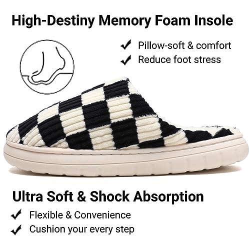 Image of Guyarns House Slippers for Women & Men - Fuzzy, Casual Indoor /Outdoor Shoes with Memory Foam & Faux Fur Lining