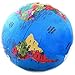 BTTNW Globos terráqueos Simulación Globo de Peluche Juguete Geografía Conocimiento Aprender Ayudante Peluche Globo Terraqueo (Color : Azul, Size : 25cm)