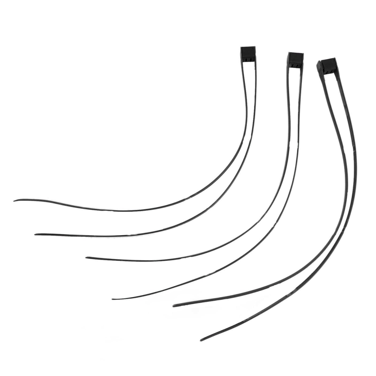 Brida para cables de nailon, sujeción autoblocante, bridas para cables con cremallera resistentes al desgaste para equipos deportivos al aire con 3 anillos colgantes, 3 uds. (negro)